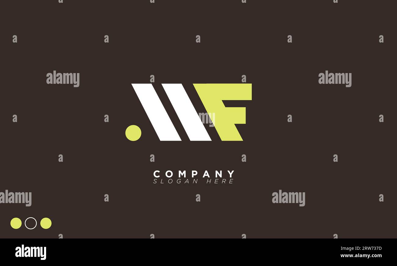 MF Alphabet Buchstaben Initialen Monogramm Logo Stock Vektor