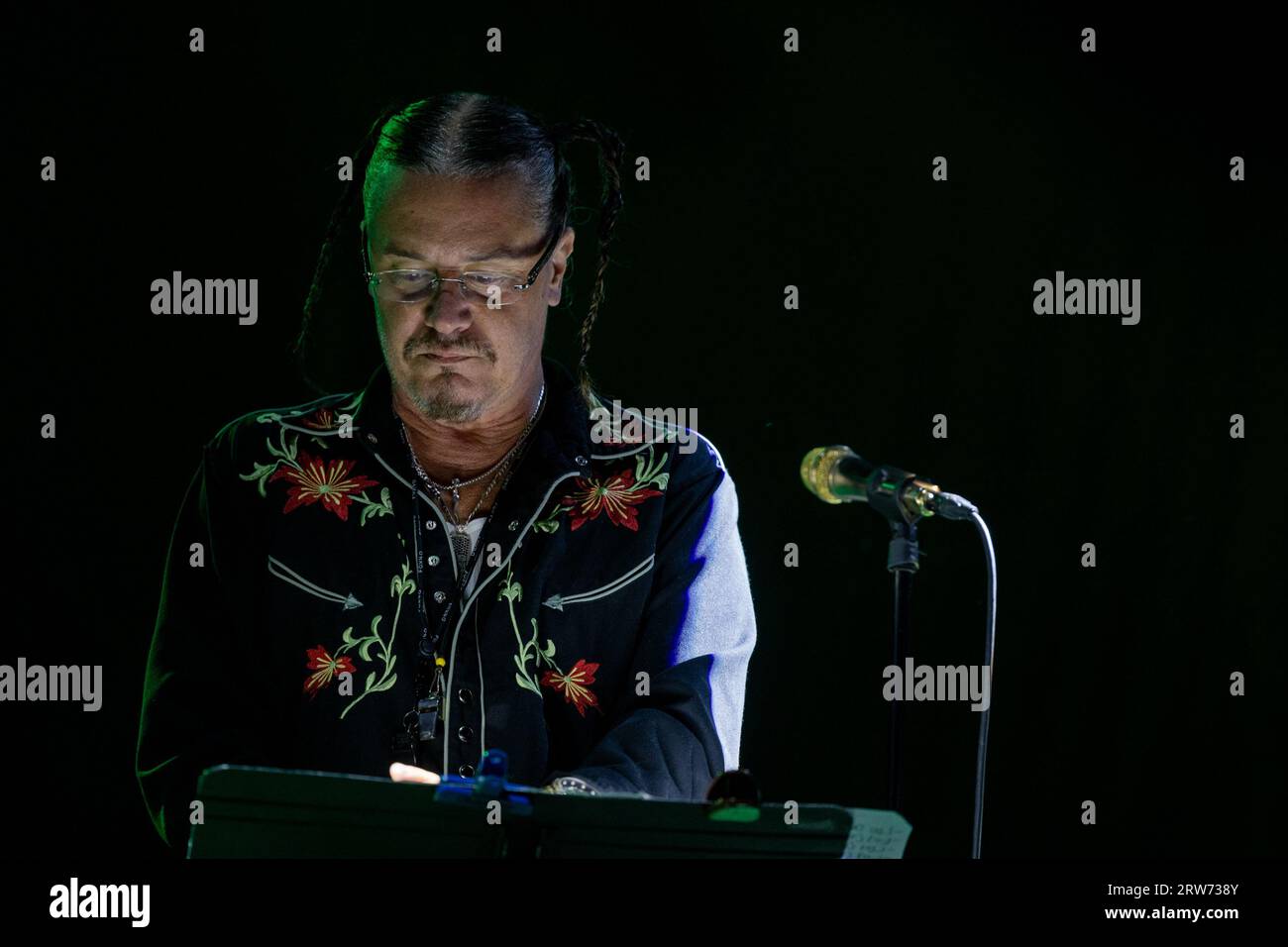 Chicago, USA. September 2023. Mike Patton von Mr. Bungle während des Riot fest Music Festivals am 16. September 2023 in Chicago (Foto: Daniel DeSlover/SIPA USA) Credit: SIPA USA/Alamy Live News Stockfoto