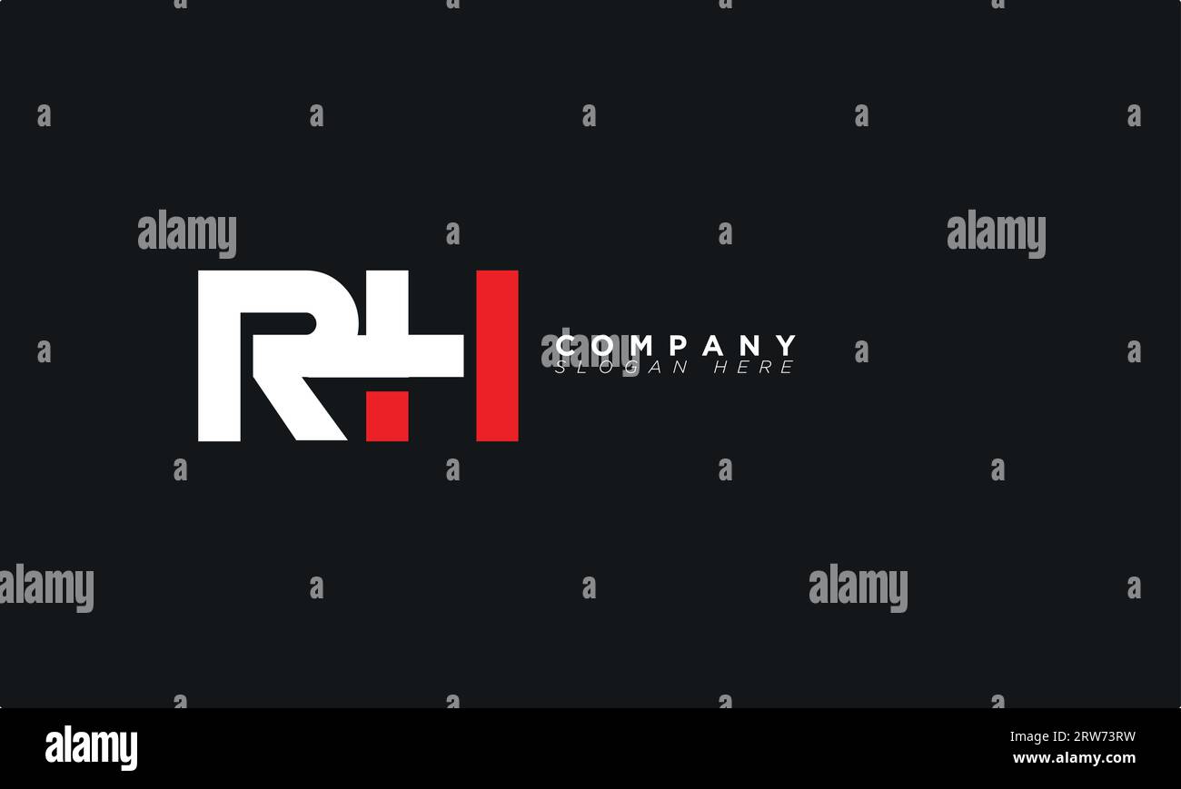 RH Alphabet Buchstaben Initialen Monogramm Logo Stock Vektor
