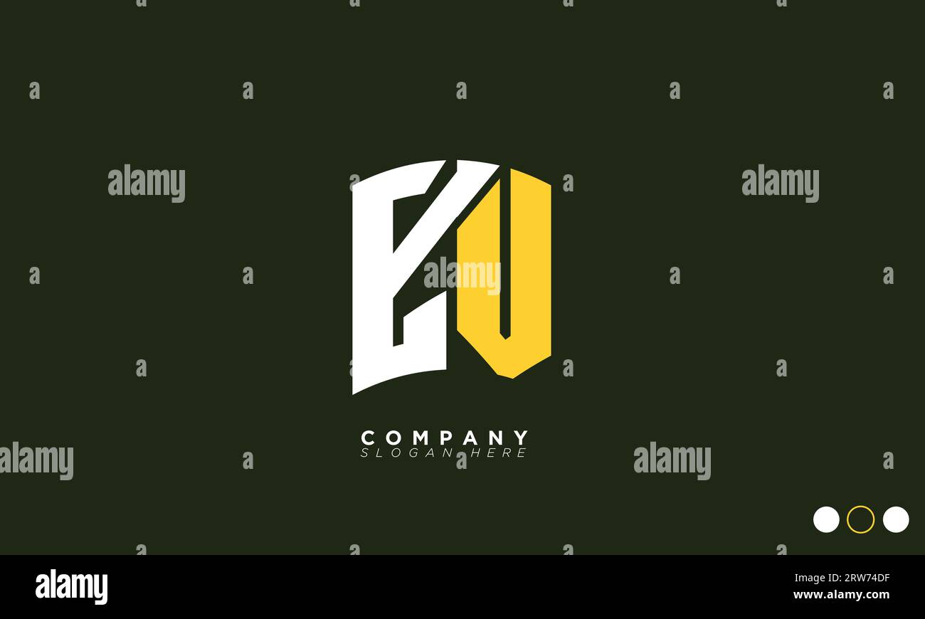 EU Alphabet Buchstaben Initialen Monogramm Logo Stock Vektor