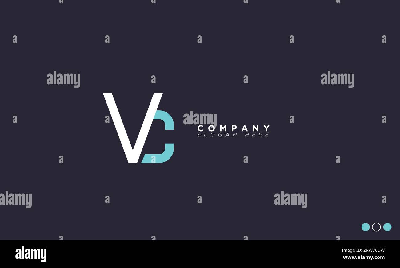 VC Alphabet Buchstaben Initialen Monogramm Logo Stock Vektor
