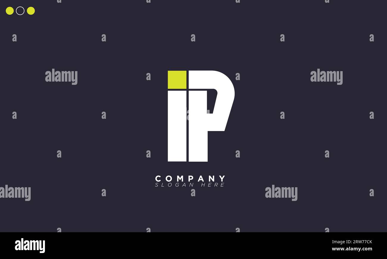 IP Buchstaben Initialen Monogramm Logo Stock Vektor