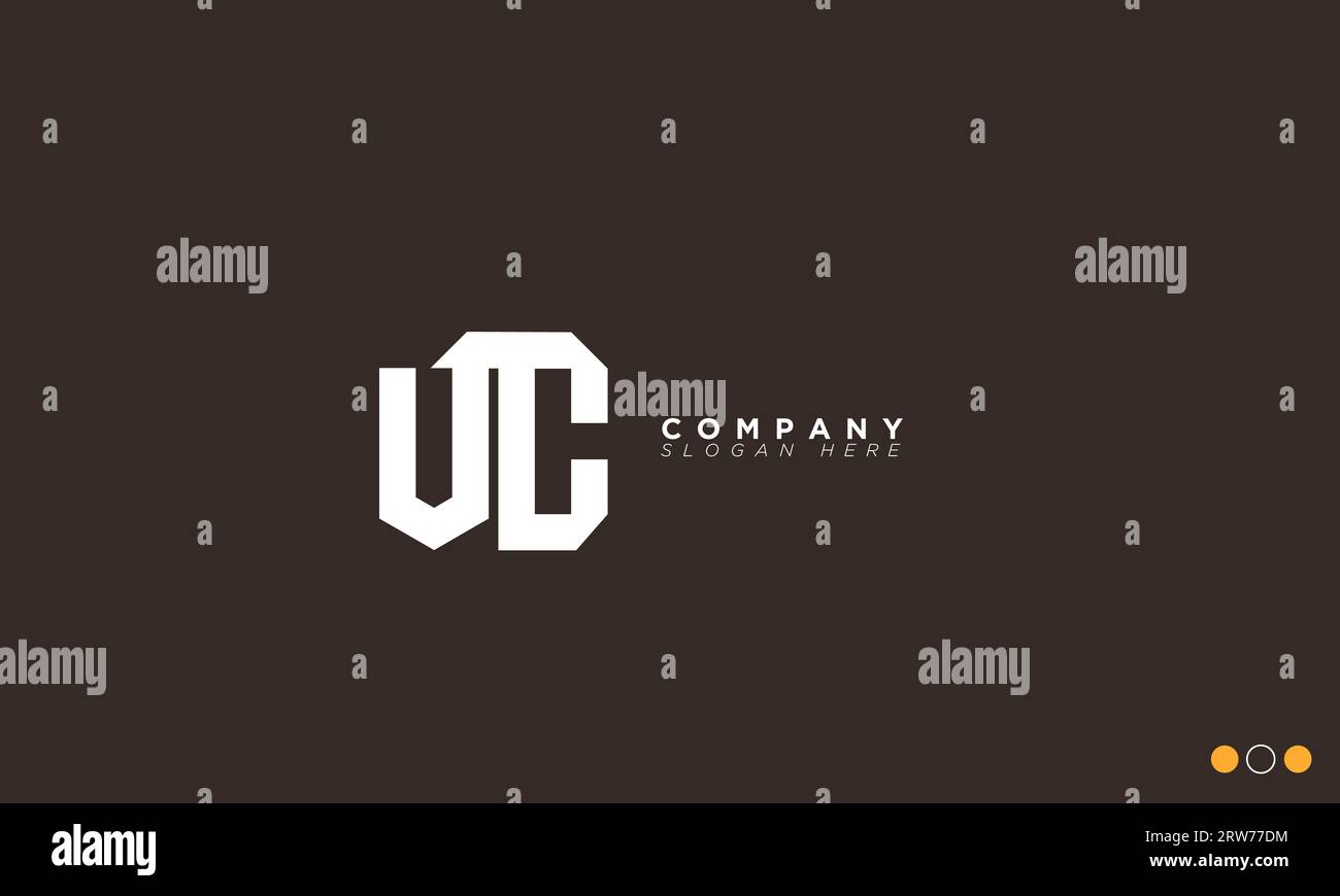 UC-Buchstaben Initialen Monogramm-Logo Stock Vektor