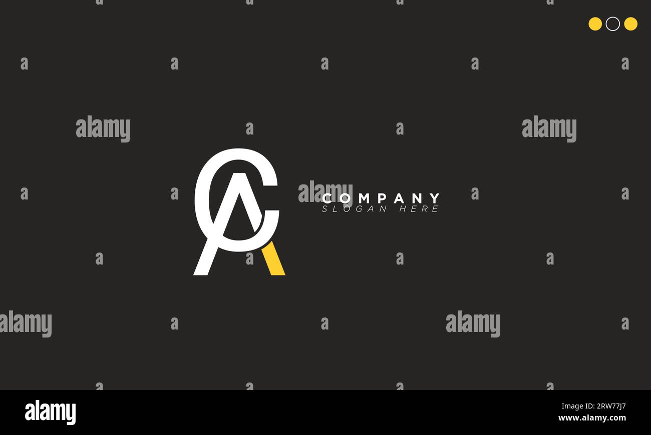 CA Alphabet Buchstaben Initialen Monogramm Logo Stock Vektor
