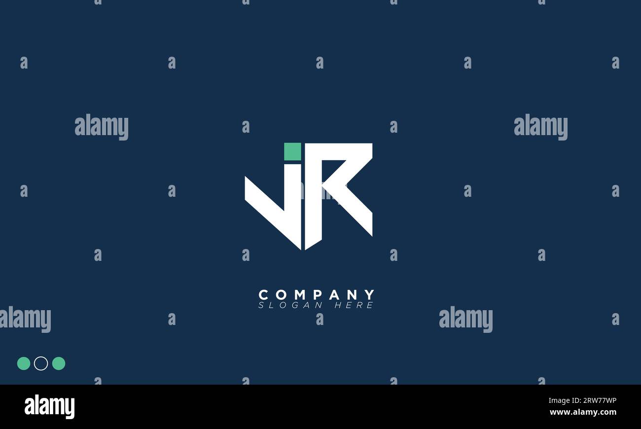 JR Alphabet Letters Initials Monogram-Logo Stock Vektor