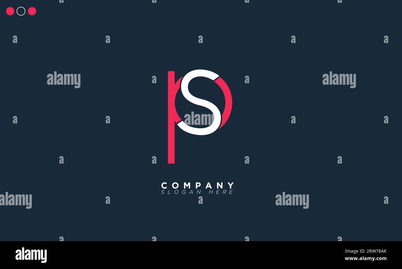 PS Alphabet Letters Initials Monogram-Logo Stock Vektor