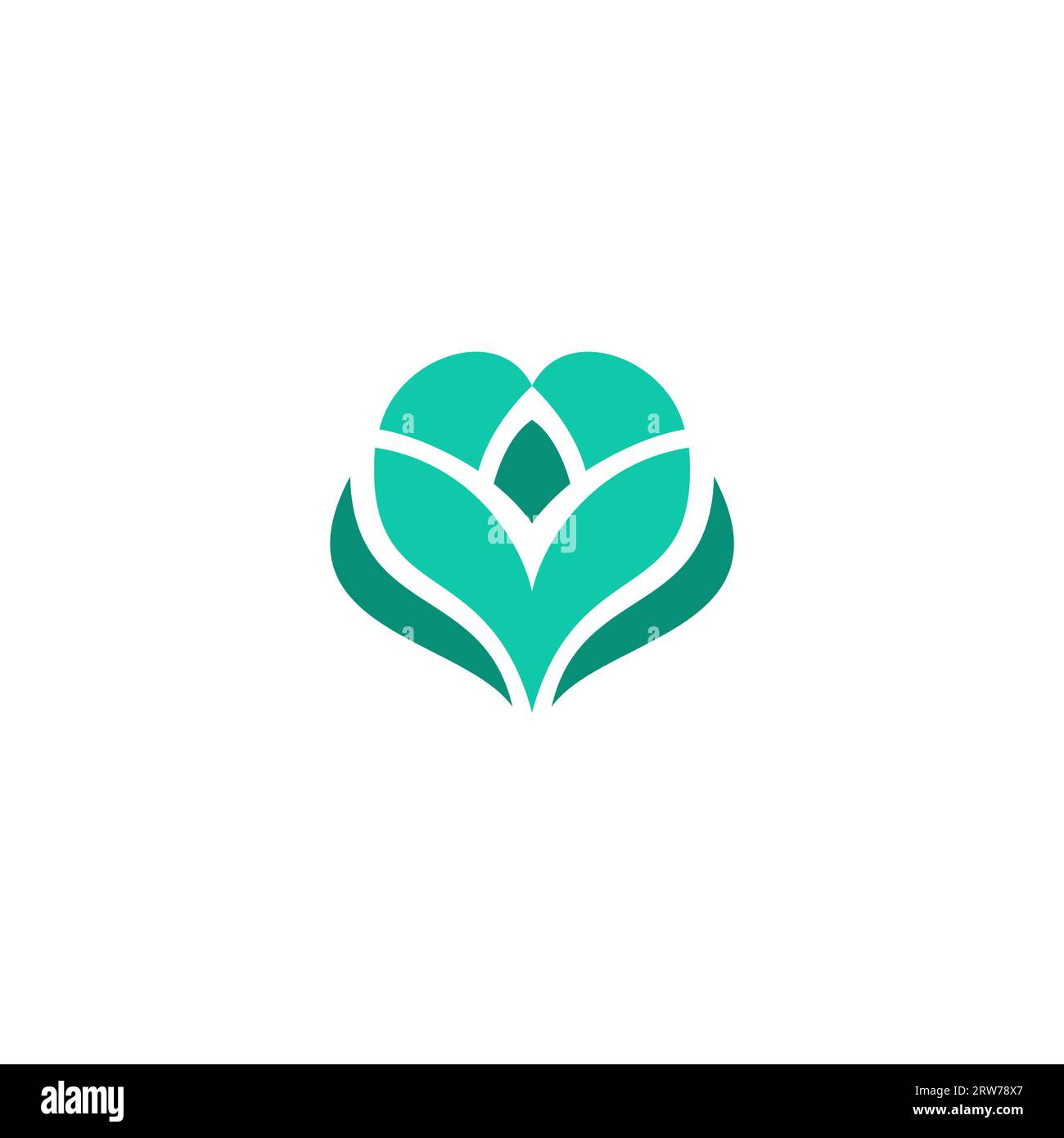 Love Flower-Logo-Design. Lotus-Logo Stock Vektor