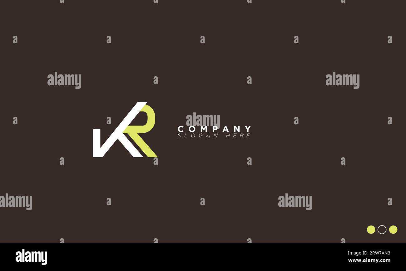 KR Buchstaben Initialen Monogramm Logo Stock Vektor