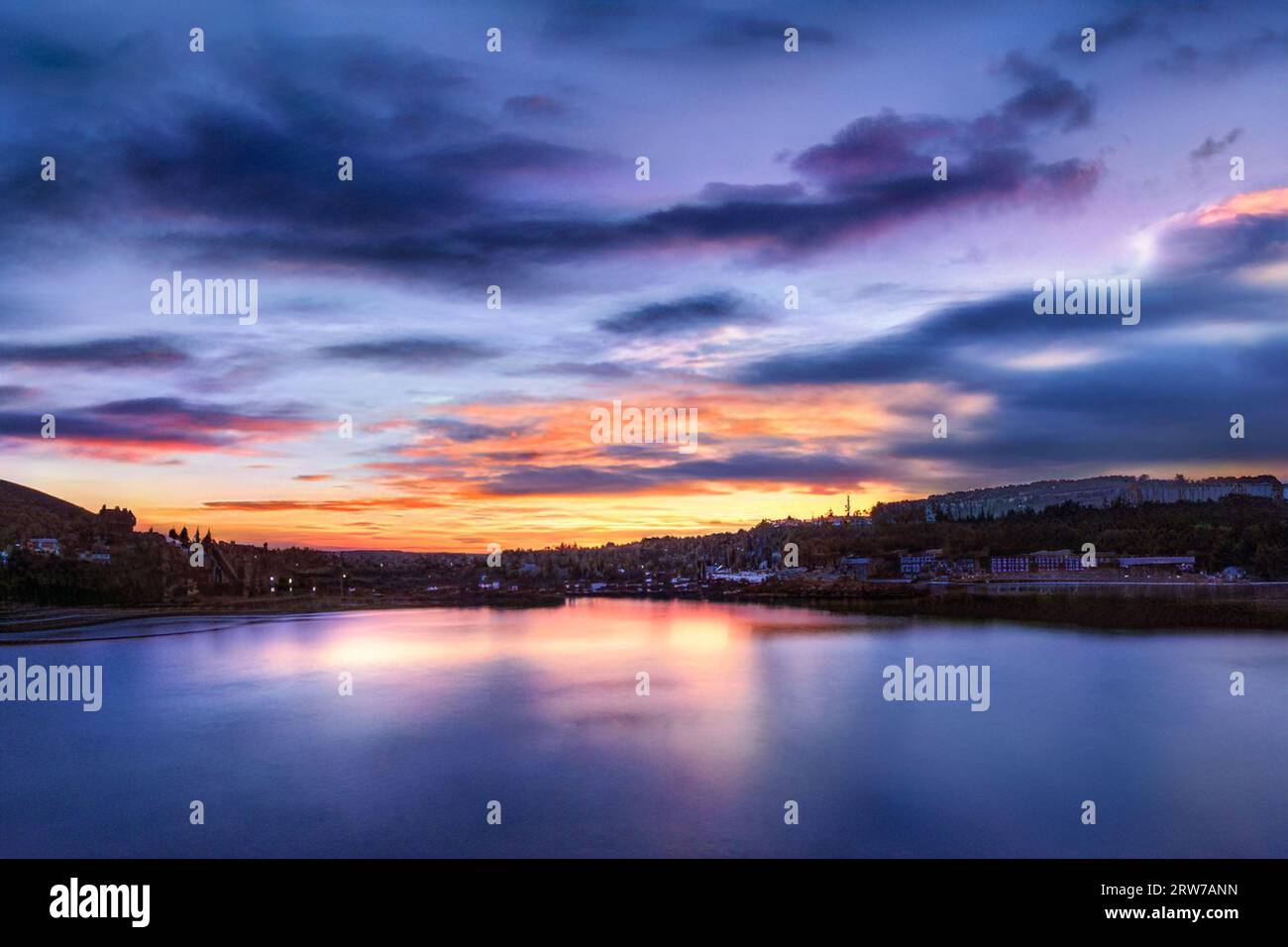 Nachtszene. Whitby bei Nacht. Stockfoto