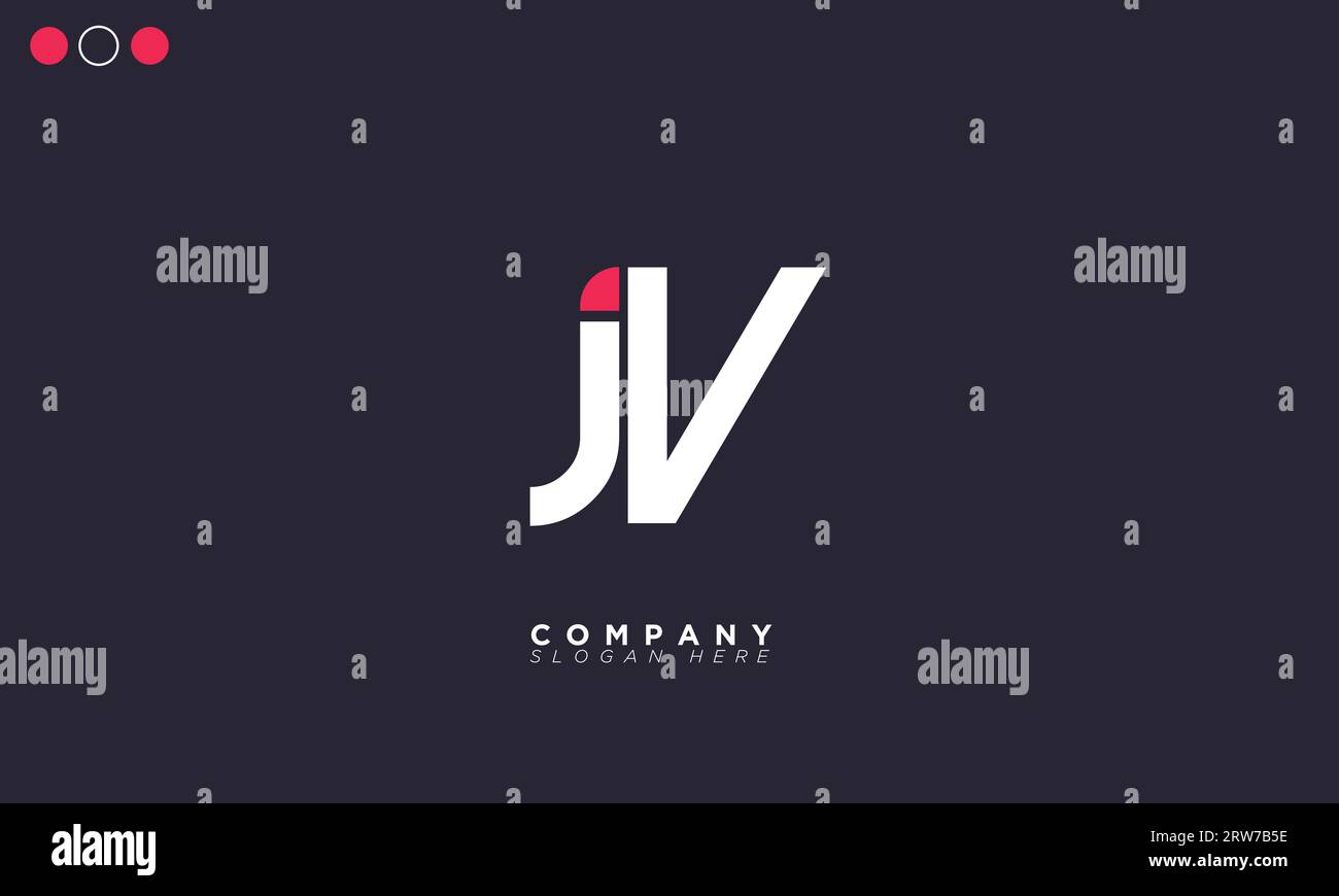 JV-Buchstaben Initialen Monogramm-Logo Stock Vektor