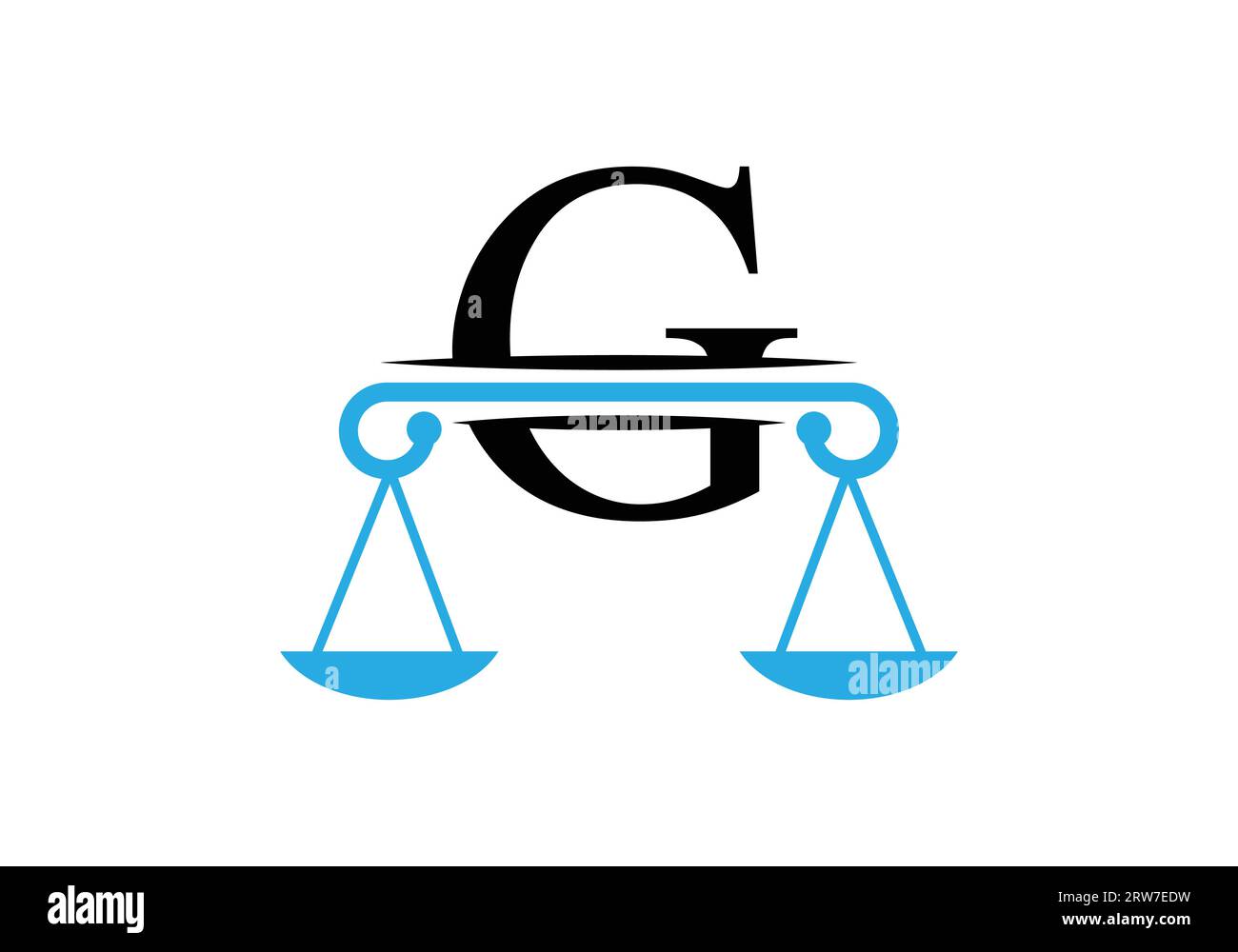Letter G Anwaltskanzlei Logo Design Vektor Vorlage. Stock Vektor
