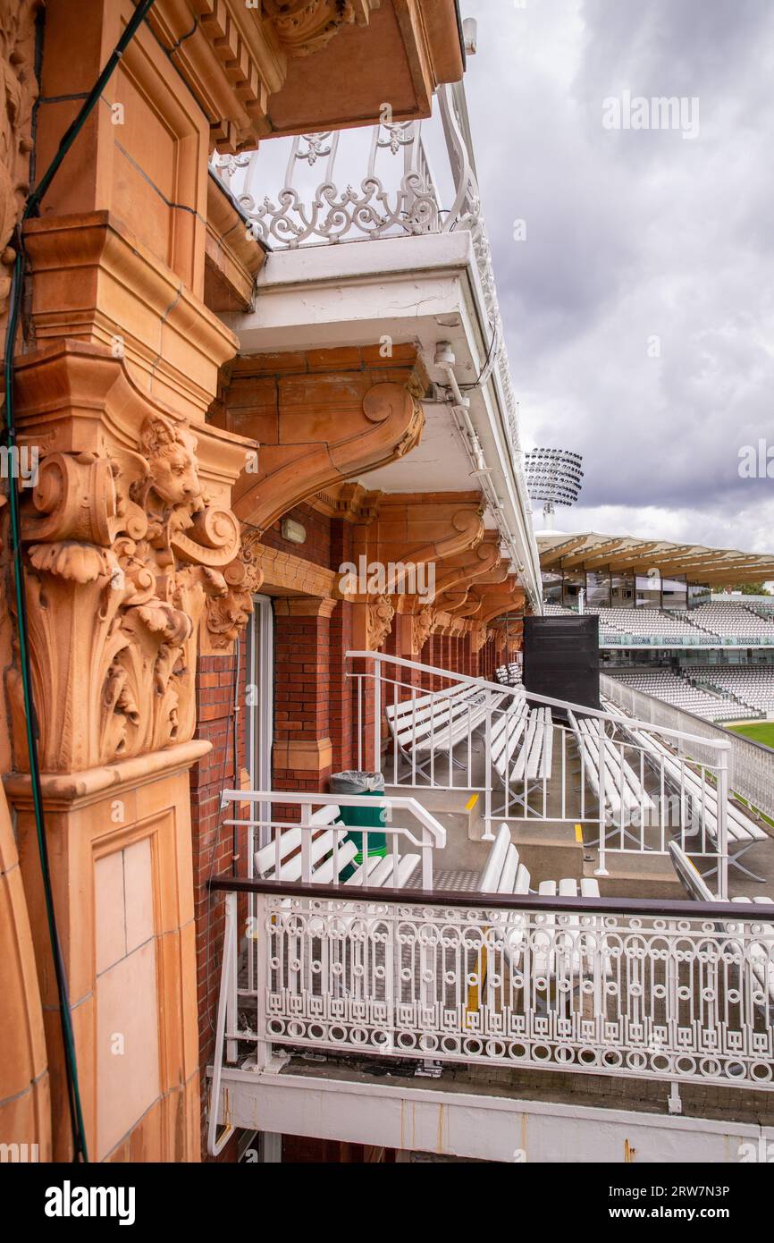 MCC-Mitgliedsstand am Lord's Cricket Ground Stockfoto