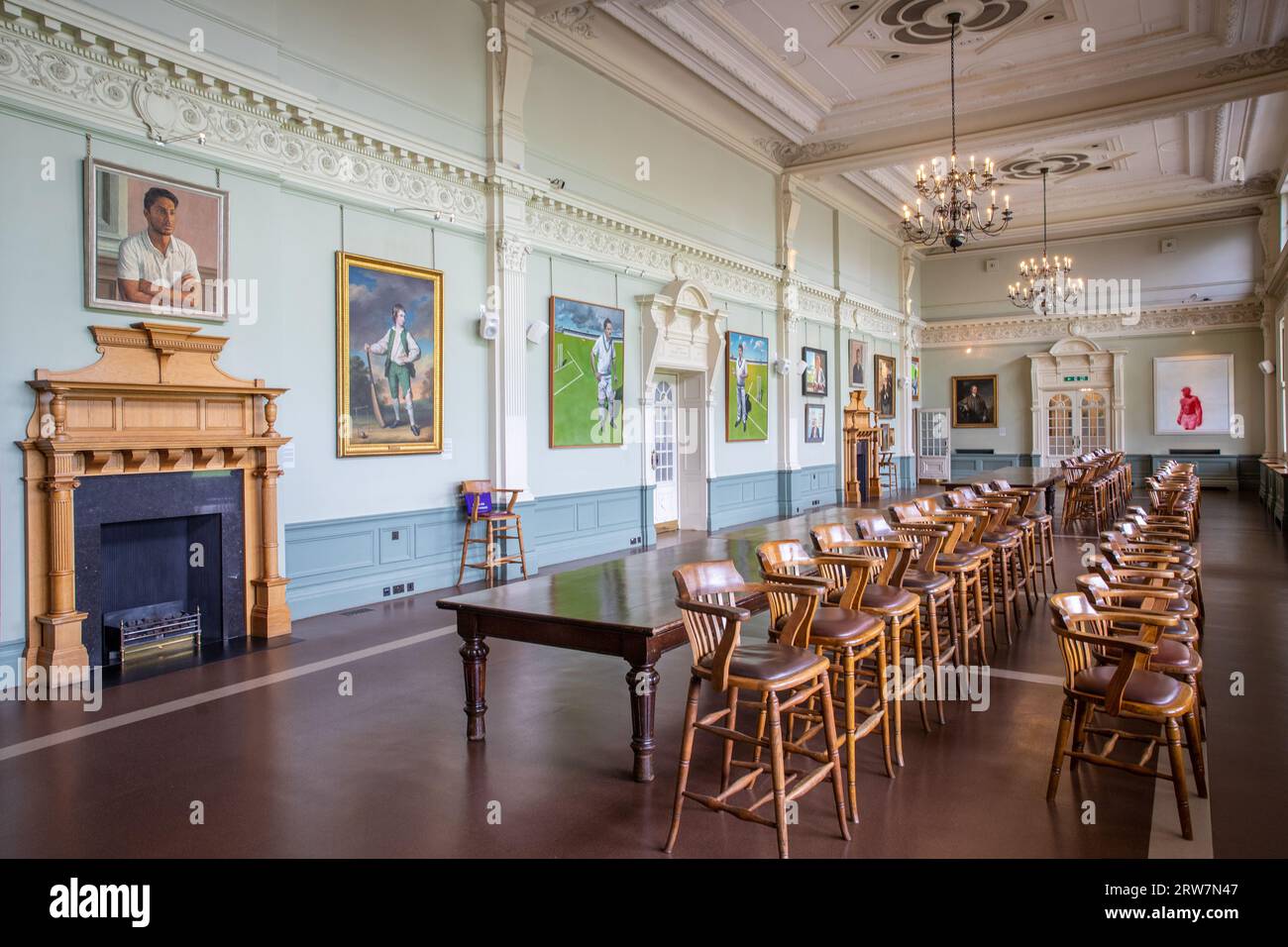 Der lange Raum im Lord's Cricket Ground Stockfoto