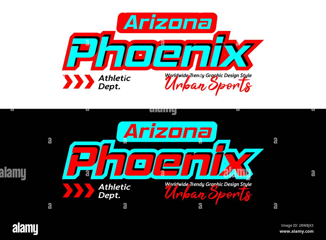 Phoenix urbanes Sportdesign, grafische Typografie für T-Shirts, Poster, Etiketten usw. Stock Vektor