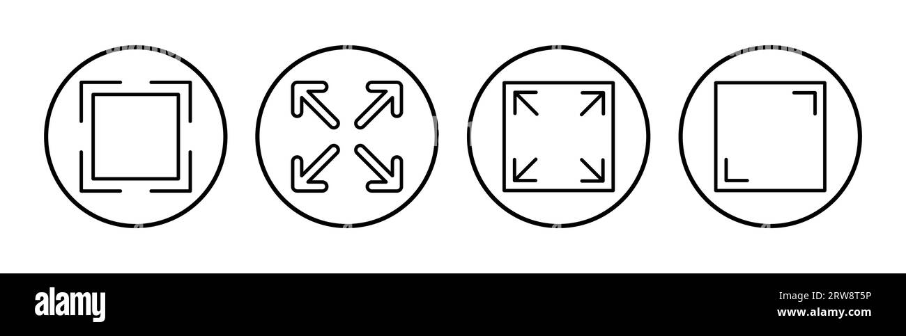 Vollbild-Symbolvektor. Symbol "Vollbild einblenden" Stock Vektor Vollbild-Symbolvektor. Symbol "Vollbild einblenden" Stock Vektor