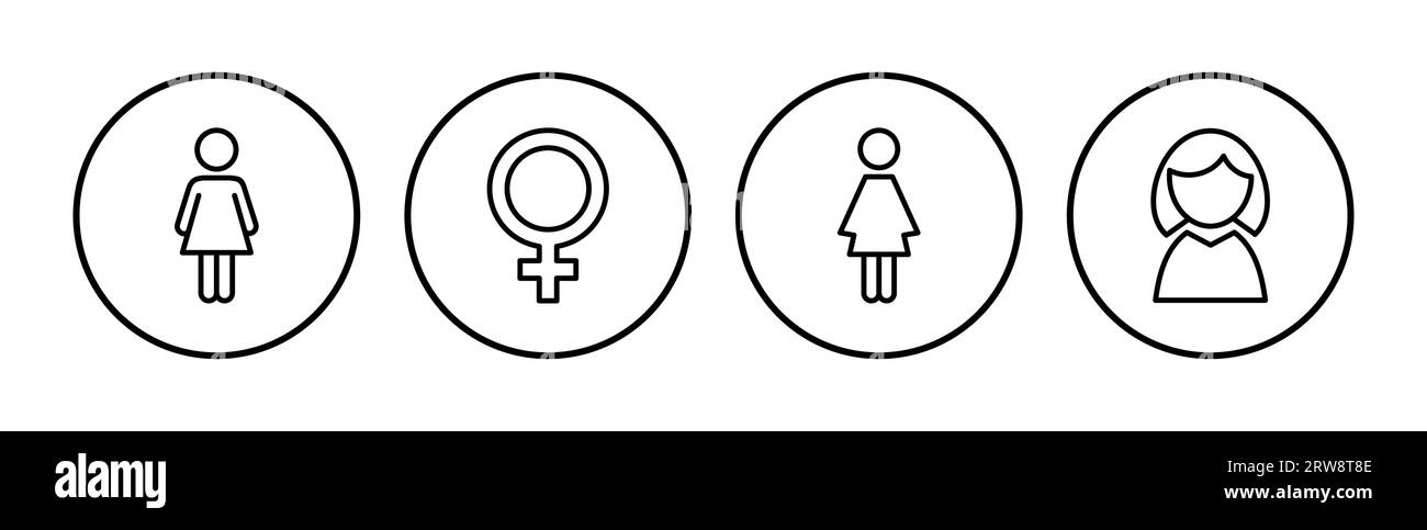 Weiblicher Symbolvektor. klo-Symbol. Toiletten-Schild. Geschlecht Stock Vektor Weiblicher Symbolvektor. klo-Symbol. Toiletten-Schild. Geschlecht Stock Vektor