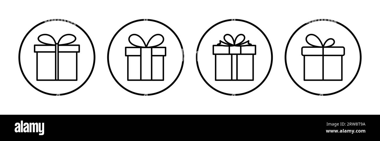 Vektor des Geschenksymbols. Symbol für Geschenkverpackung. Geburtstagsgeschenk Stock Vektor Vektor des Geschenksymbols. Symbol für Geschenkverpackung. Geburtstagsgeschenk Stock Vektor