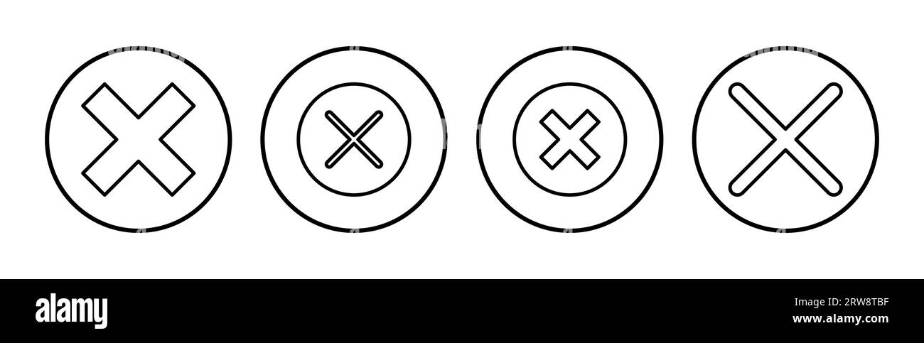 Vektorsymbol schließen. Symbol "Löschen". Symbol für Entfernen, Abbrechen, Beenden. Stock Vektor Vektorsymbol schließen. Symbol "Löschen". Symbol für Entfernen, Abbrechen, Beenden. Stock Vektor