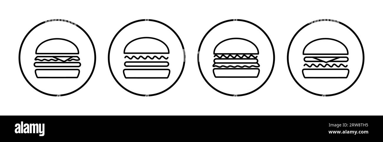 Vektor des Burger-Symbols. hamburger Logo-Symbol. Fast-Food-Symbol Stock Vektor Vektor des Burger-Symbols. hamburger Logo-Symbol. Fast-Food-Symbol Stock Vektor