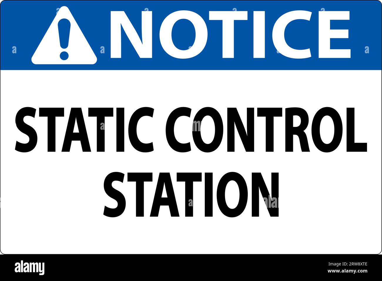 Hinweisschild Statische Kontrollstation Stock Vektor