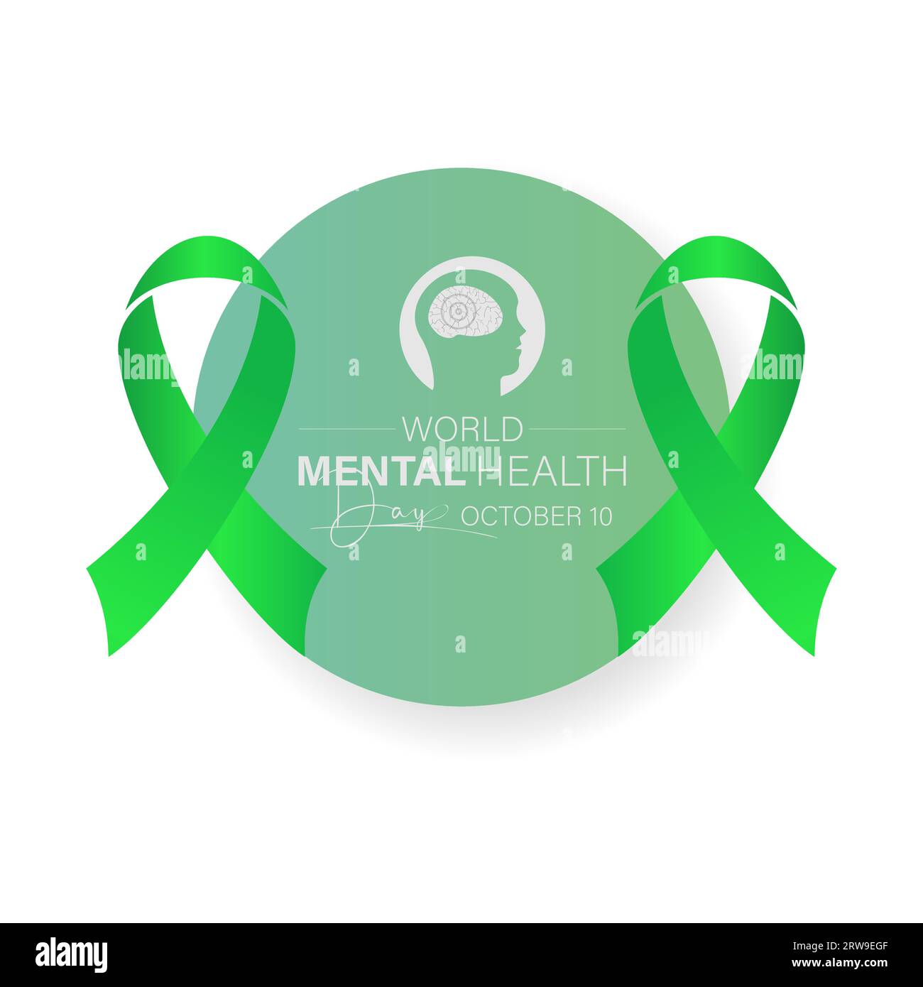 Der World Mental Health Day hebt Advocacy, Understanding und Support für globale emotionale Resilienz hervor. Vorlage Für Vektorillustration. Stock Vektor
