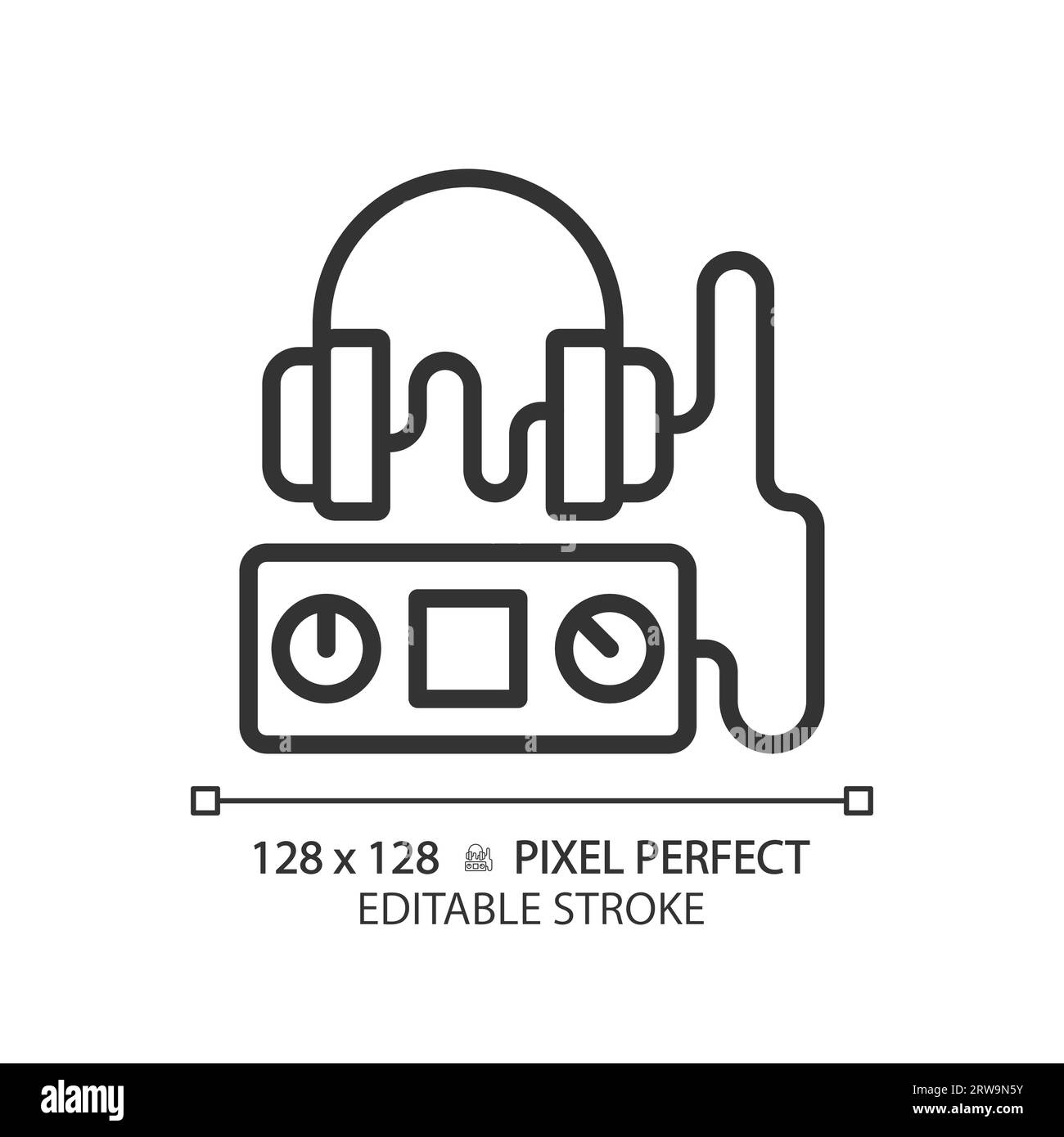 Symbol „Audiometer Pixel Perfect linear“ Stock Vektor