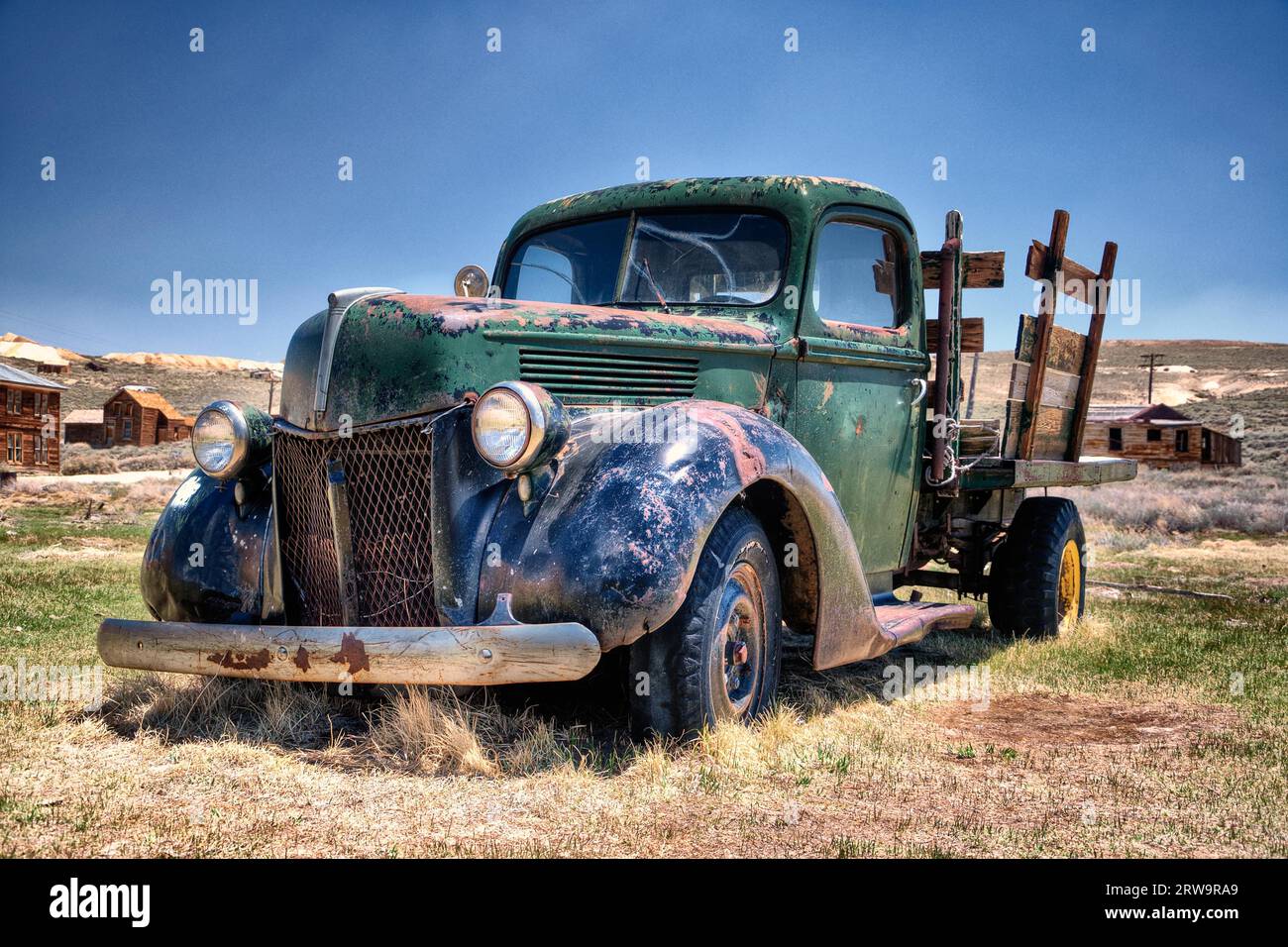 Alter rostiger Lkw in Bodie, USA Stockfoto