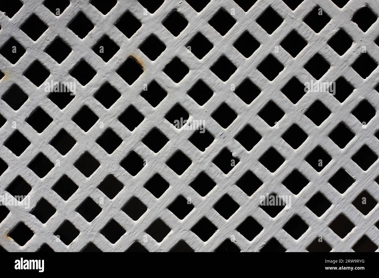 Weißes Bodenraster, Rautendesign, um das Format zu füllen Stockfoto