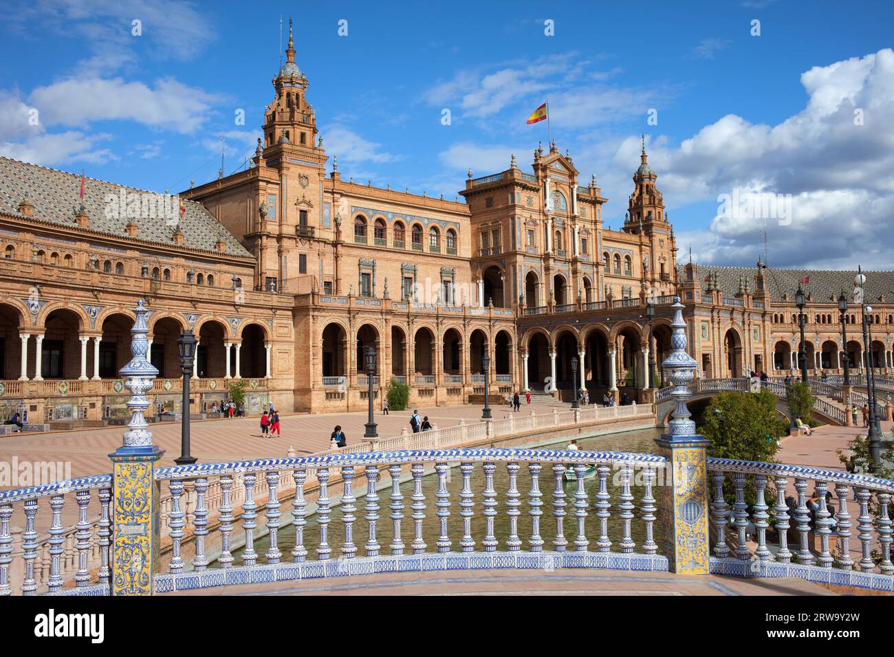 Plaza de Espana (Platz Spaniens) in Sevilla, Spanien, Region Andalusien Stockfoto