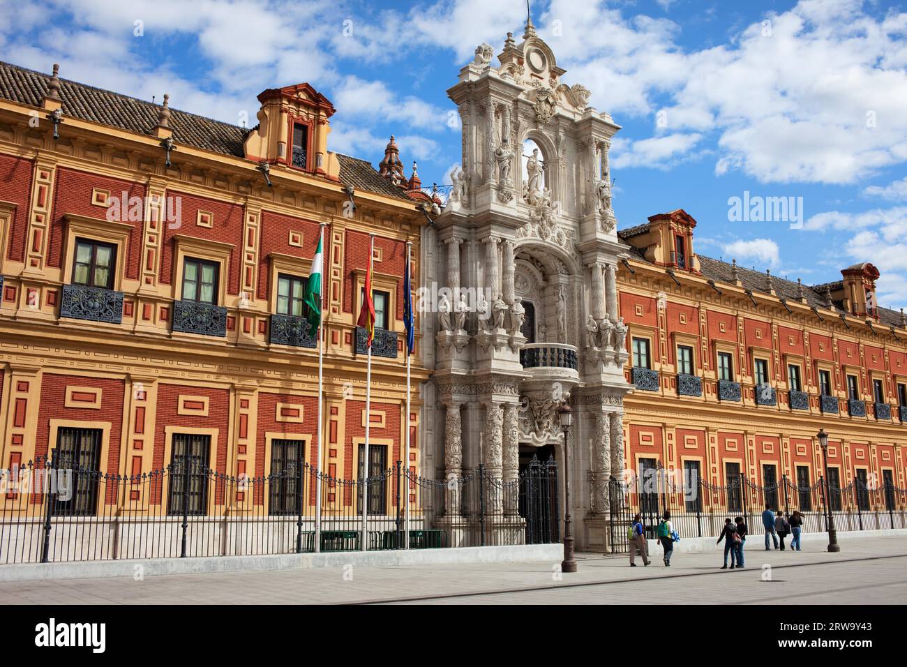 Barockpalast von San Telmo in Sevilla, Spanien, Andalusien Stockfoto