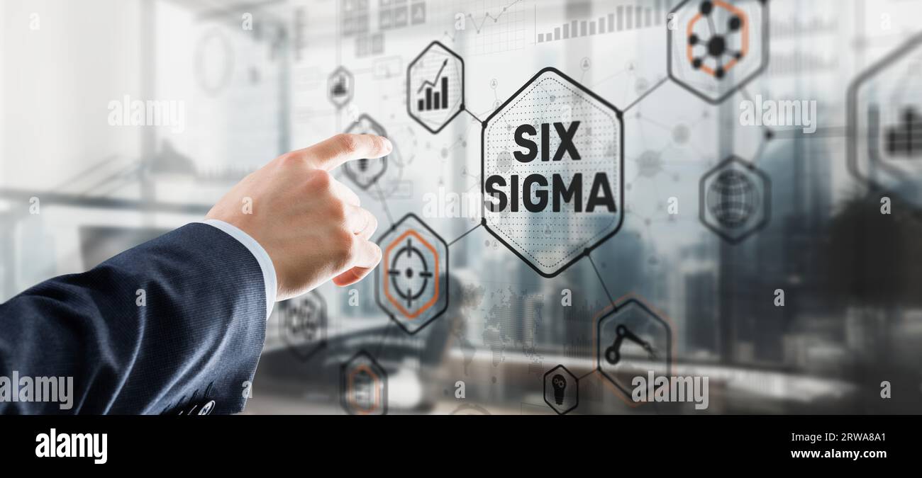 Six Sigma – Satz von Techniken und Tools zur Prozessverbesserung 2023. Stockfoto