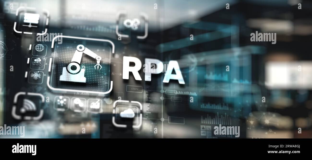 RPA Robotic Process Automation 2024. Chat GPT neues Konzept für Technologieinnovation. Stockfoto