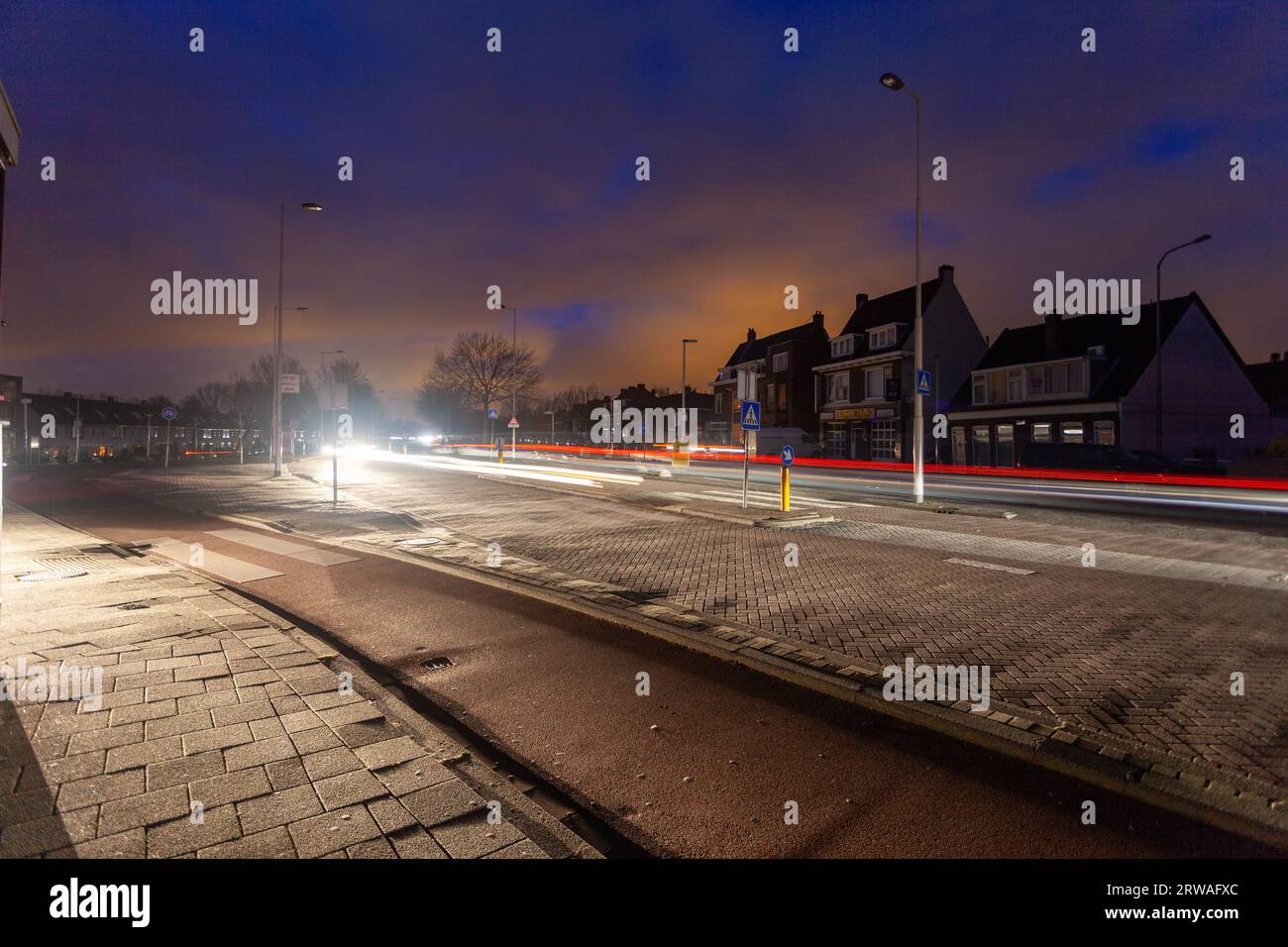 Ein Stromausfall in Rotterdam ließ große Teile der Stadt mehrere Stunden lang schwarz werden. Stockfoto