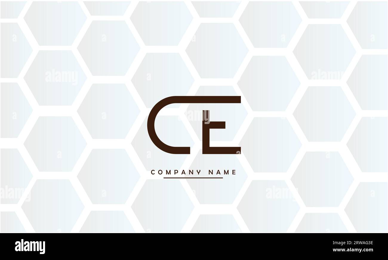 CE, EC Abstract Letters Logo Monogramm Stock Vektor