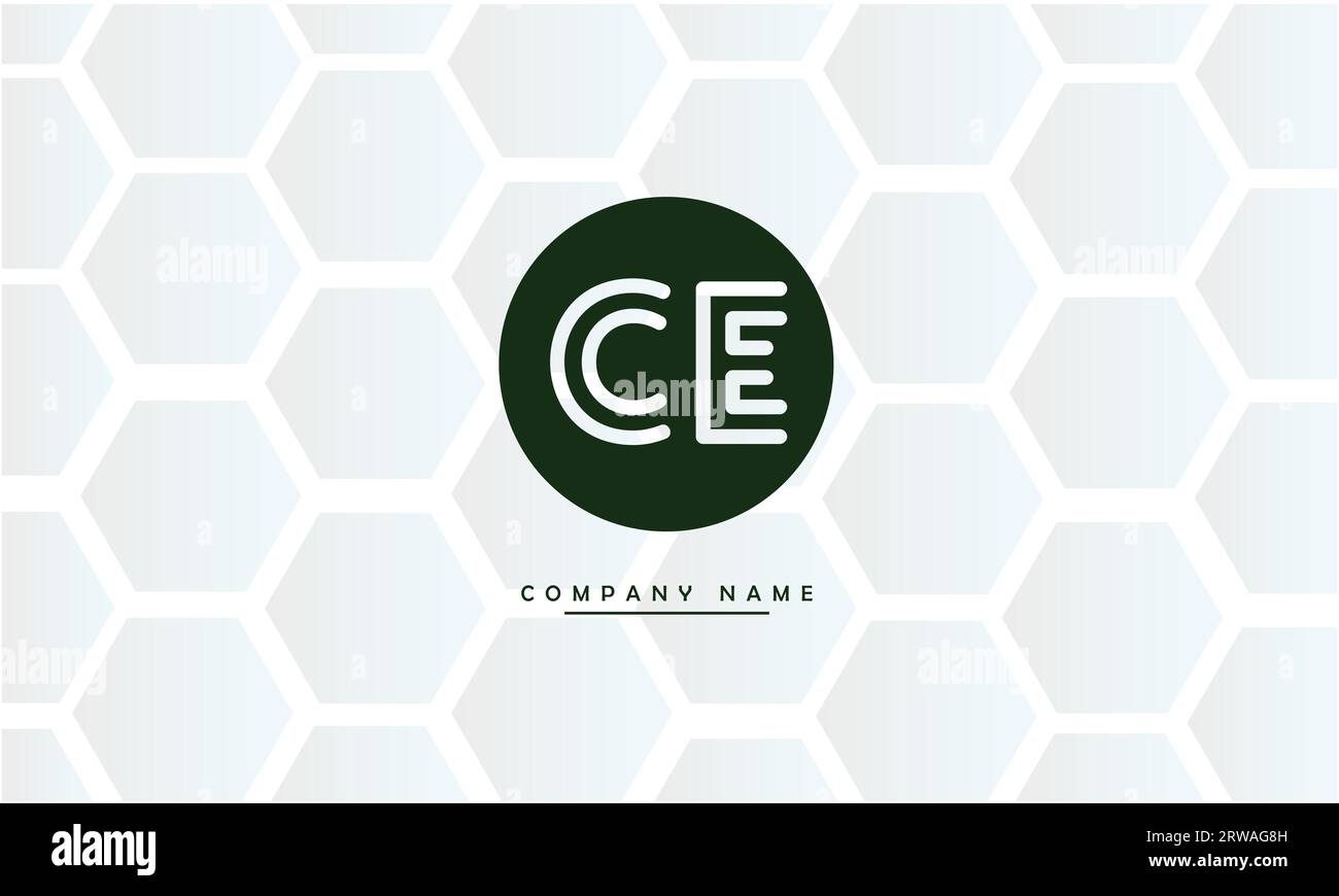 CE, EC Abstract Letters Logo Monogramm Stock Vektor