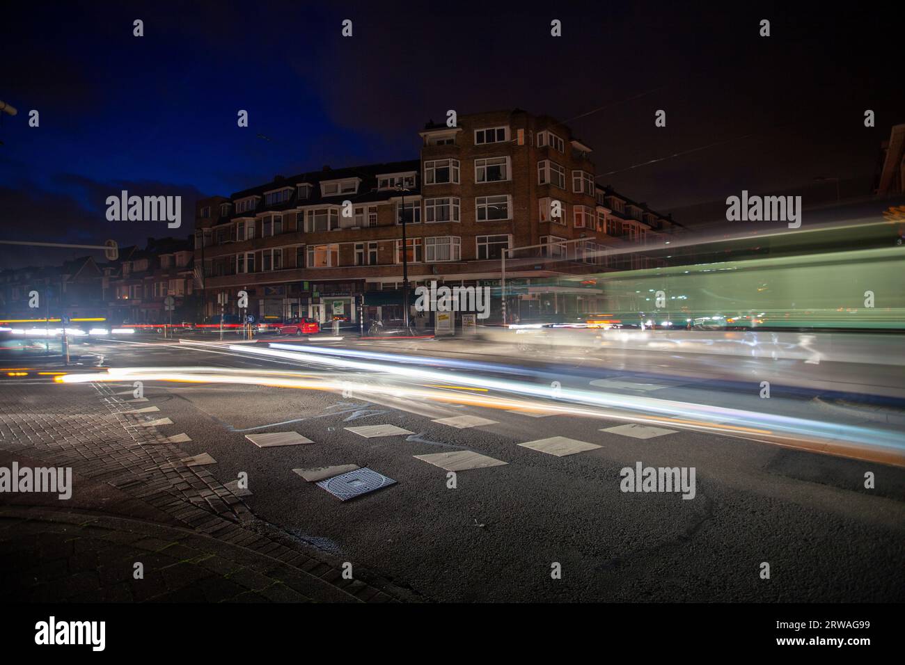 Ein Stromausfall in Rotterdam ließ große Teile der Stadt mehrere Stunden lang schwarz werden. Stockfoto