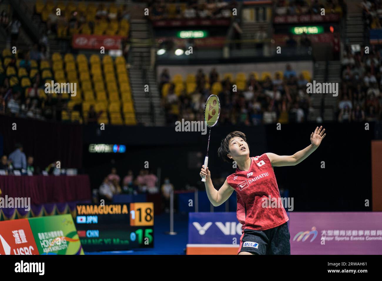 Akane Yamaguchi aus Japan spielt im EinzelFinale der Frauen gegen