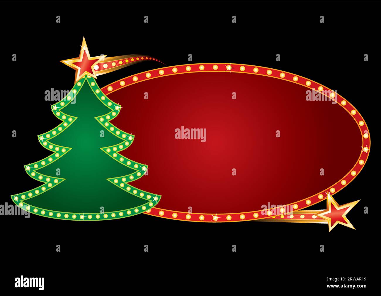 Weihnachten, saisonales Neon Stock Vektor
