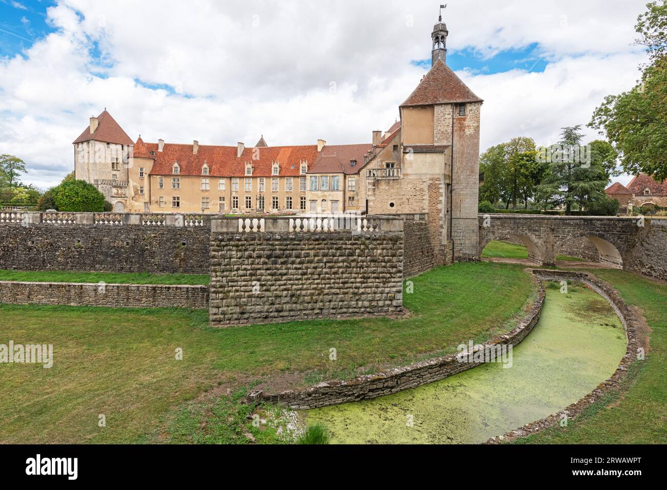 Chateaux d'Epoisses im Departement Côte-d'Or in Burgund Frankreich. Stockfoto