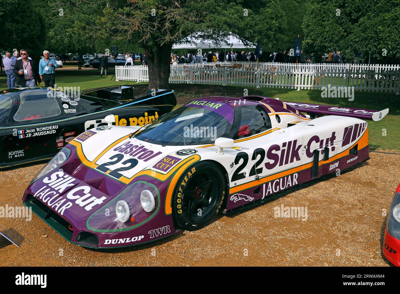 Jaguar XJR-9 (1986) (Le Mans 1986, 1987 und 1988), Concours of Elegance 2023, Hampton Court Palace, London, Großbritannien, Europa Stockfoto