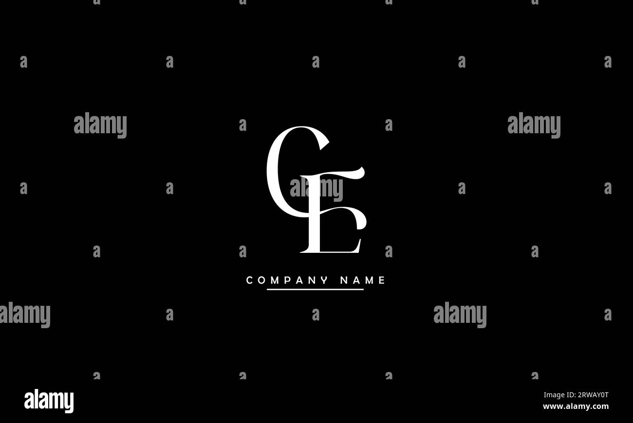 CE, EC Abstract Letters Logo Monogramm Stock Vektor