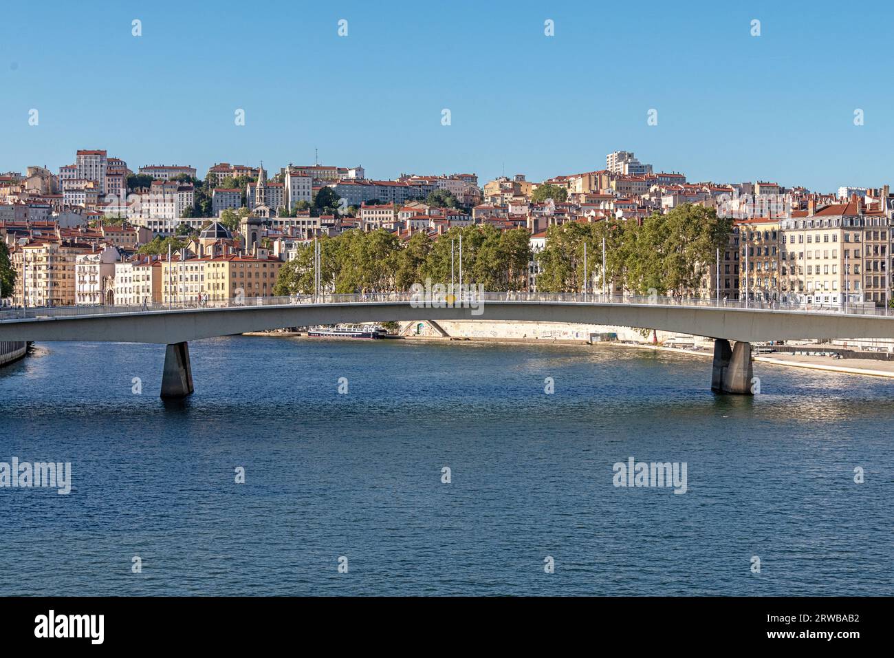 Pont de la Feuillée, Lyon, Frankreich. Stockfoto