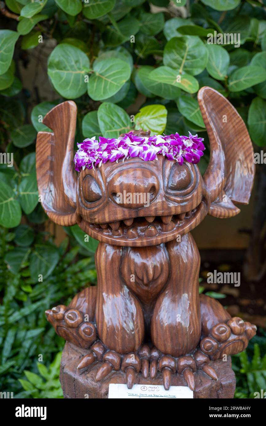 Stich im Disney's Aulani Resort, Ko Olina, Oahu, Hawaii Stockfoto