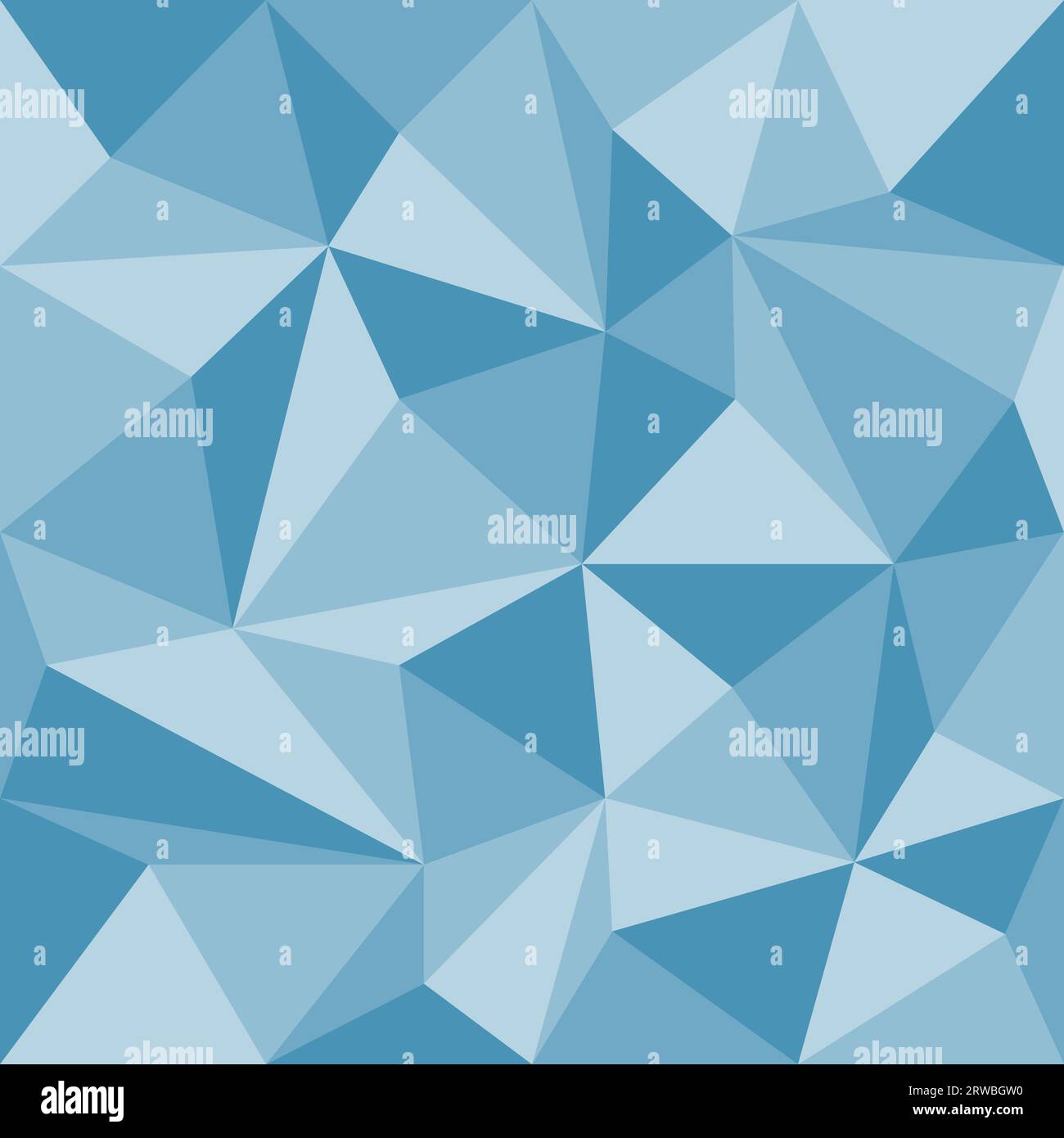 Abstraktes blaues geometrisches nahtloses Muster mit Dreiecken, Vektorillustration Stock Vektor