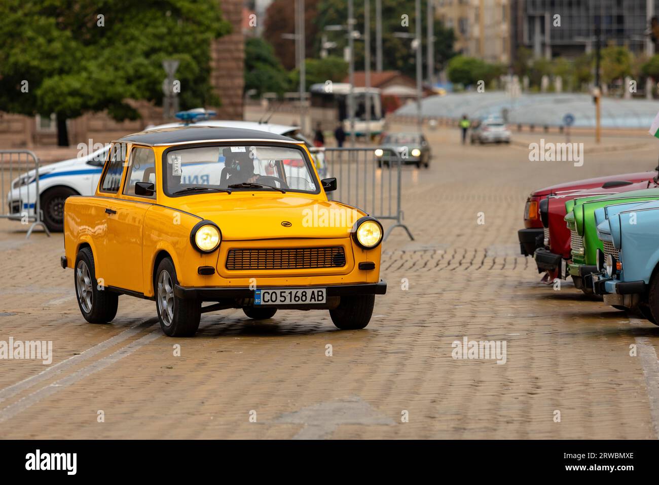 Sofia, Bulgarien - 17. September 2023: Herbstparade der alten oder alten Autos, Retro Car Trabant P 601 L Stockfoto