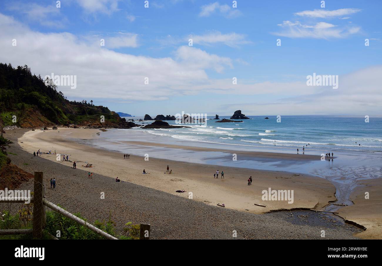 Indian Beach im Ecola State Park an der Küste von Oregon Stockfoto