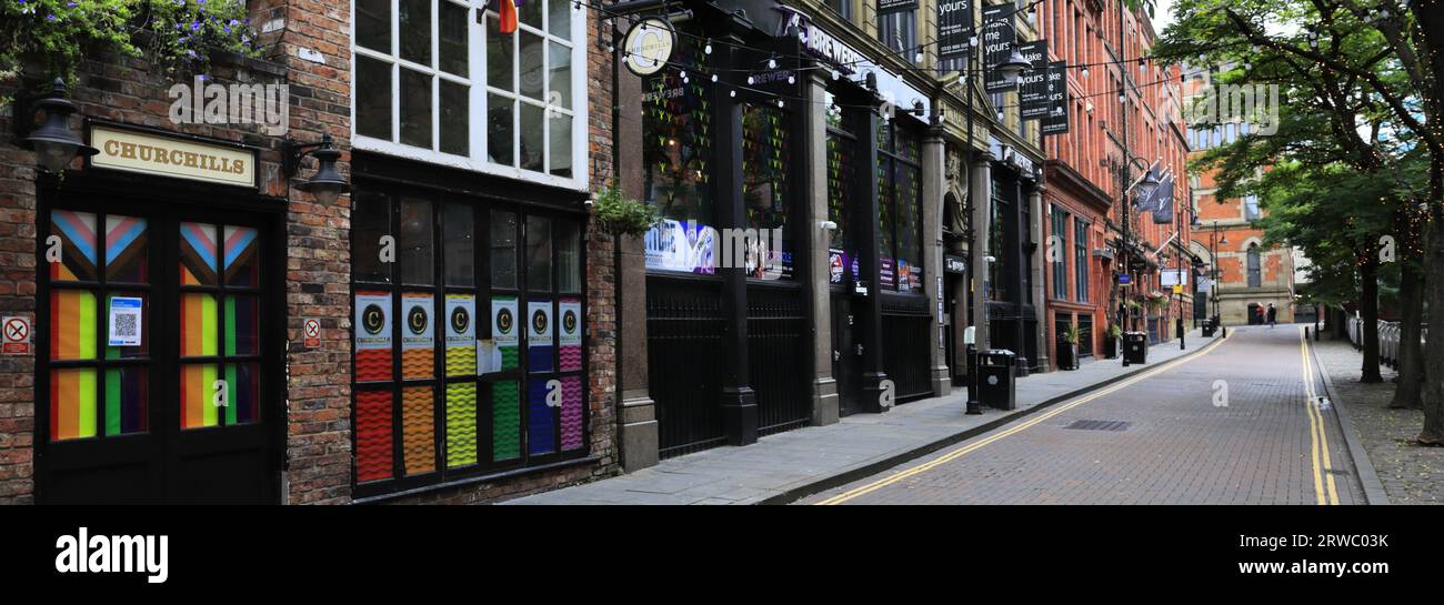 Pubs in Manchester Gay Village, Canal Street, Manchester City, England, Großbritannien Stockfoto