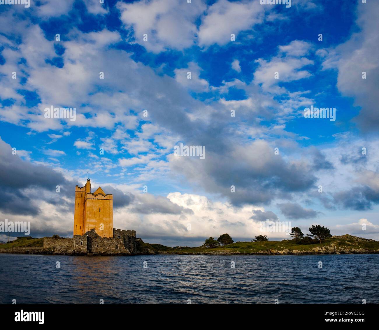 Kilcoe Castle, Roaringwater Bay, Ballydrbob, County Cork, Irland Stockfoto