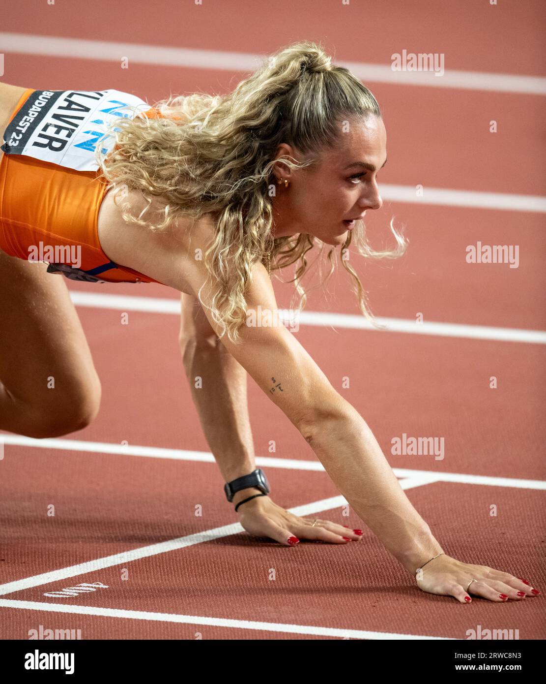Lieke Klaver aus den Niederlanden nahm am fünften Tag an den Leichtathletik-Weltmeisterschaften im National Athletics Centre in im 400-m-Frauenfinale Teil Stockfoto