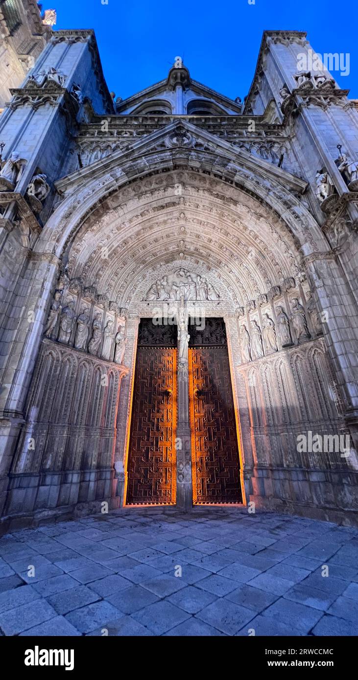 Tür der Vergebung in der Kathedrale von Toledo Stockfoto